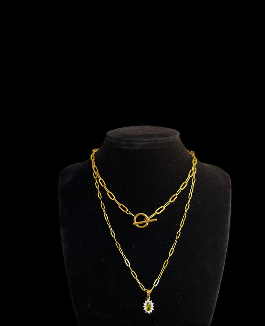 Esmeralda Stackable Gold Necklace